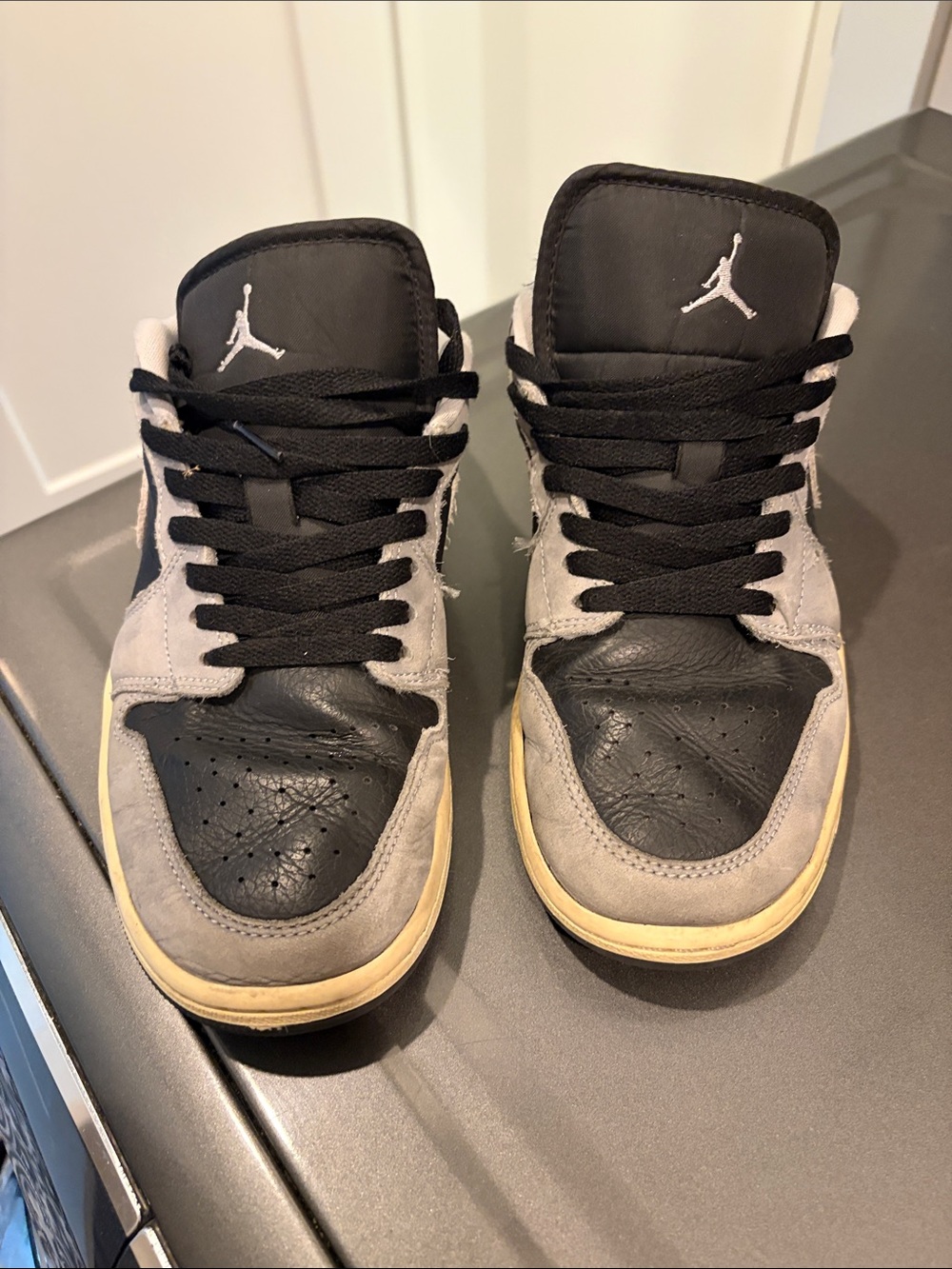 Jordan Low-Top Sneakers in Black, Gray, and Cream size 8.5 men’s